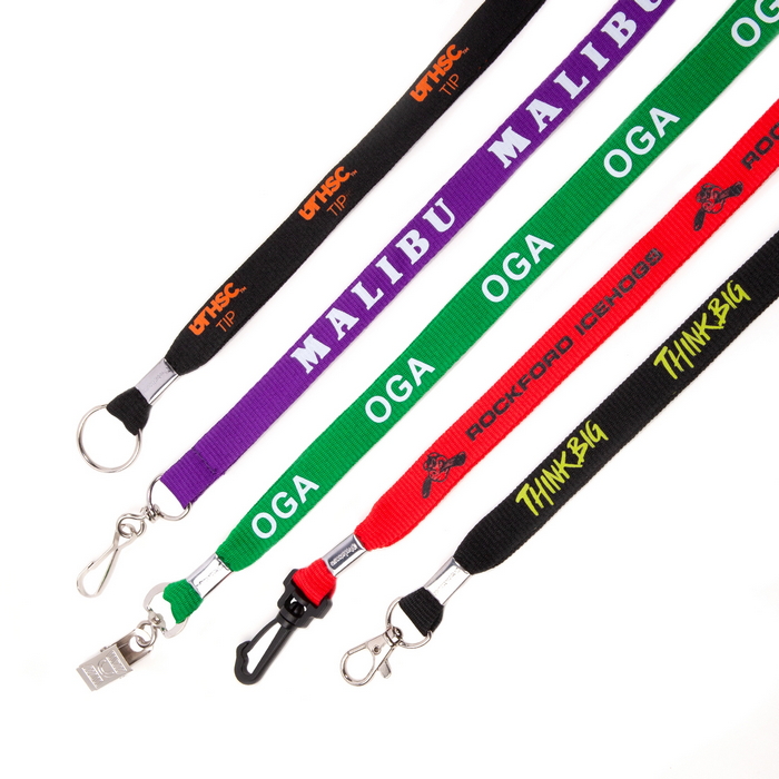 SDP5817350  Flat Polyester 5/8" Lanyards with C...